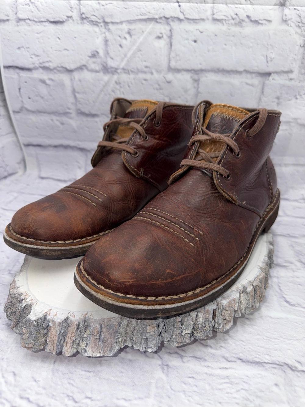 Clarks Desert Boots Mens Brown Leather Chukka Ankle Boots Size 11